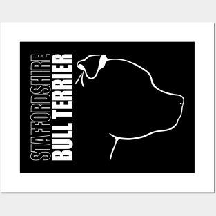 Staffordshire Bull Terrier profile dog lover Posters and Art